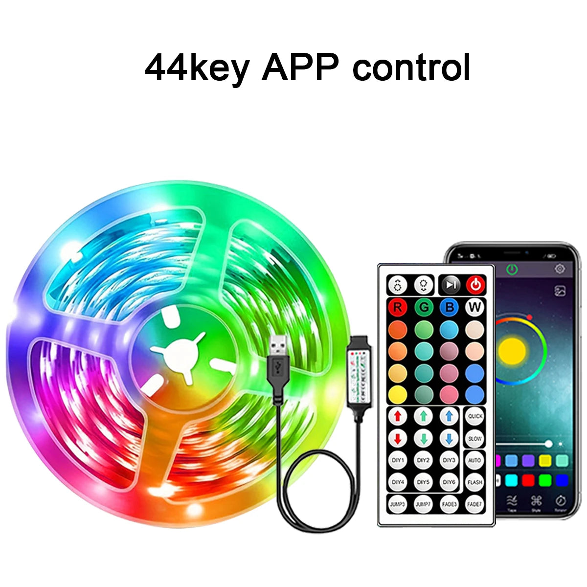 RGB LED Strip Lights with App Control