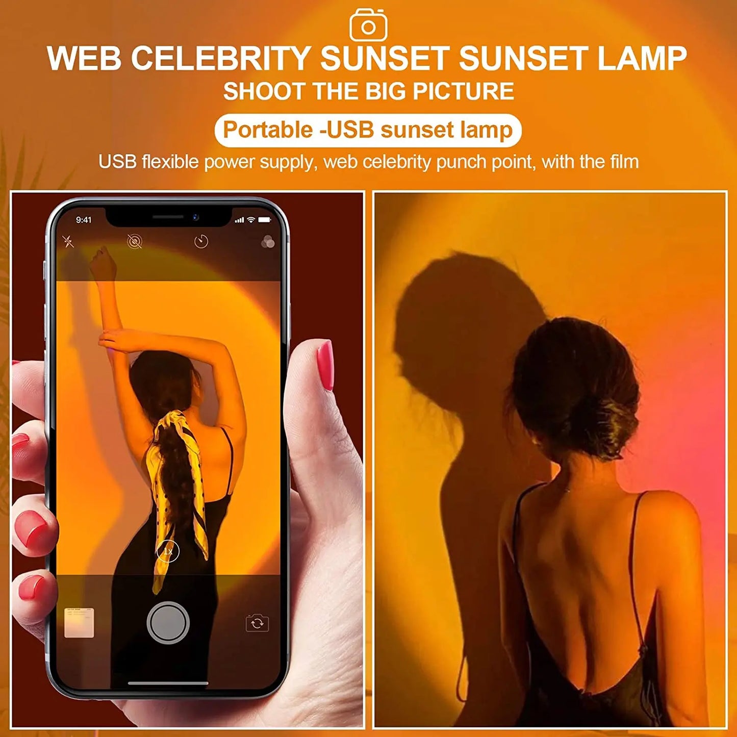 LED Sunset Projection Light