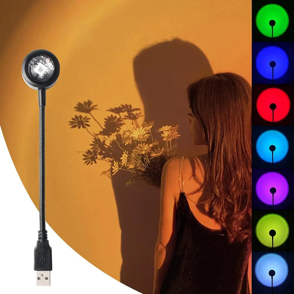 LED Sunset Projection Light