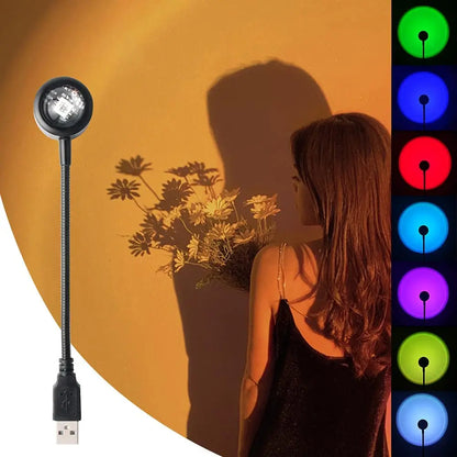 LED Sunset Projection Light