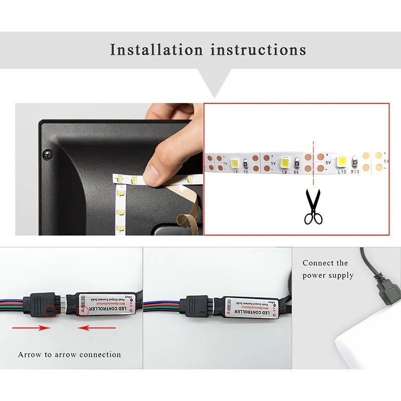 5M RGB LED Strip Light with USB