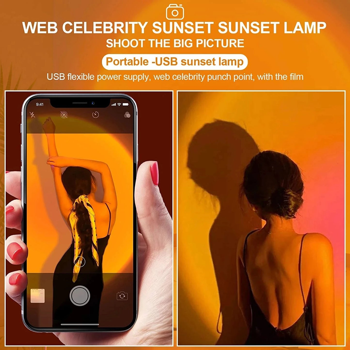 LED Sunset Projection Light